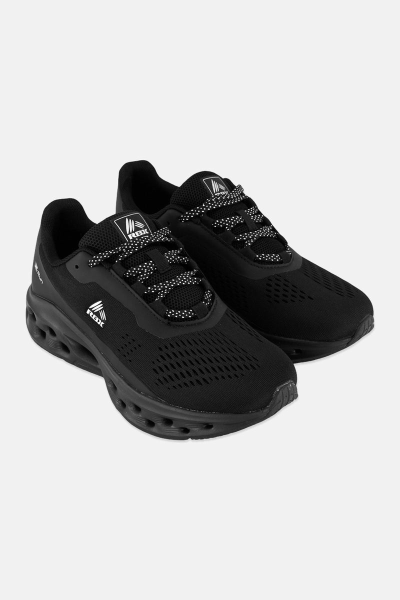RBX Women Lace Up Running Shoes, Black - Image 1