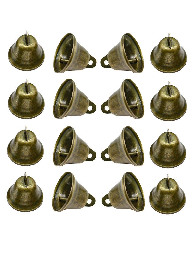 Beauenty 16PCS Vintage Jingle Bell, Antique Decorative Tone Copper Bell for Pet Dog Cat Pendants  - Image 1