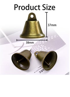 Beauenty 16PCS Vintage Jingle Bell, Antique Decorative Tone Copper Bell for Pet Dog Cat Pendants  - Image 2