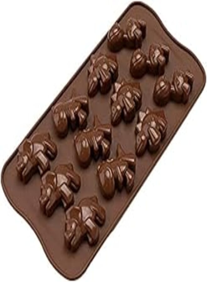 Silicone Cake Mold 12 holes dinosaur 3d shape silicone sugar fondant Jelly Pudding molds cake kitchen cake decorating tools 