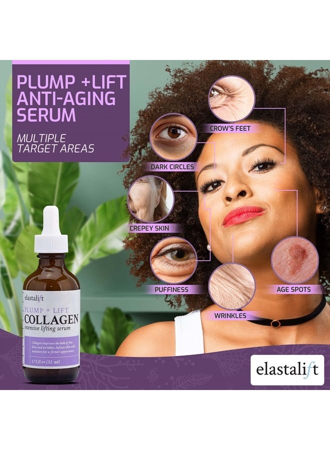 elastalift Collagen Facial Serum Lifting, Plumping, & Firming Collagen Serum For Face Improves Elasticity, Evens Skin Tone, Plumps, & Lifts Sagging Skin, Non-Greasy Wrinkle Serum (1.75 Fl Oz) - Image 4