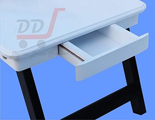 DDS Dream Decor Shoppee Portable Laptop Table Adjustable Height with 1 Drawer (White) - Image 2