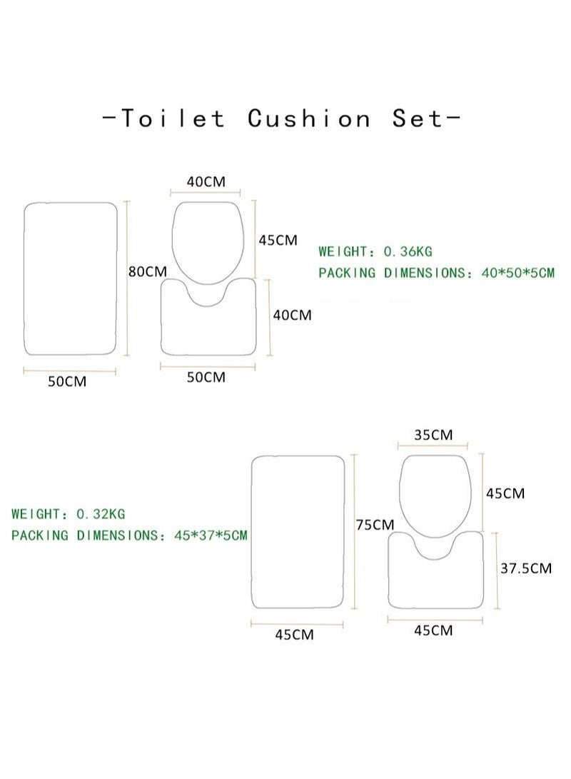 الأزرق جي دبليو طقم إكسسوار دواسات الحمام من 3 قطع - Image 5