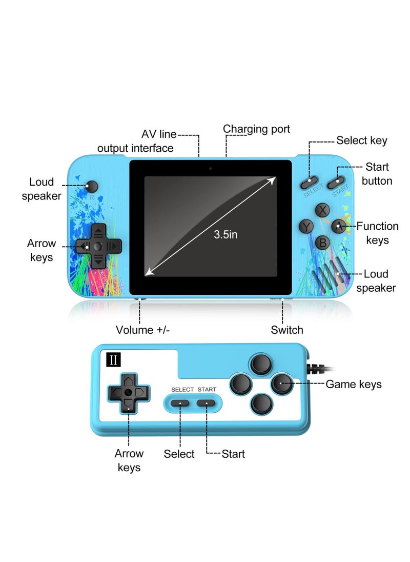 Excefore - Handheld Game Console, Mini Retro Game Console, 800 Classic Games 3.5-Inch IPS Screen, with 1200mAh Rechargeable Battery, Supports 2 Players Connected TV, Portable Game Console for Adults Kids - Image 1
