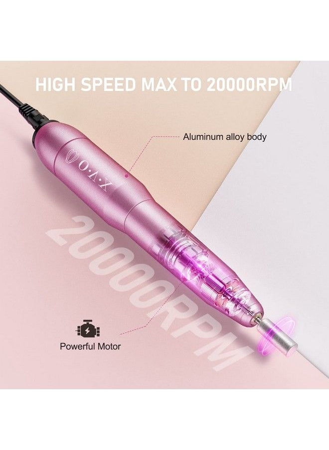 OVX - Portable Electric Nail Drill File Machine With Acrylic Nail Kit Set Professional 20000Rpm Manicure Pedicure With Sanding Bands Brush For Nail Art Gel Nail Polish Tips Clippers - Image 1