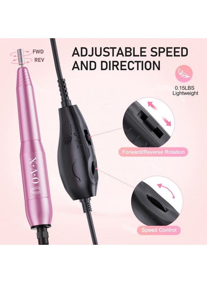 OVX - Portable Electric Nail Drill File Machine With Acrylic Nail Kit Set Professional 20000Rpm Manicure Pedicure With Sanding Bands Brush For Nail Art Gel Nail Polish Tips Clippers - Image 1