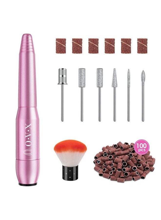 OVX - Portable Electric Nail Drill File Machine With Acrylic Nail Kit Set Professional 20000Rpm Manicure Pedicure With Sanding Bands Brush For Nail Art Gel Nail Polish Tips Clippers - Image 1