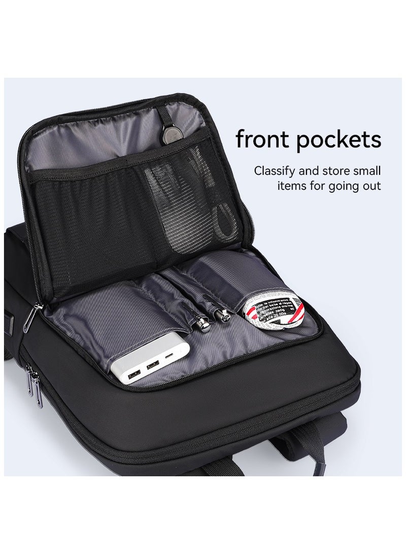 Mark Ryden MR-2492 Business Laptop Backpack for Men Fits 15.6 Inch Laptops Lightweight Water Resistant Oxford Bag with USB Charging Port Anti Theft Pocket and YKK Zippers - Image 4