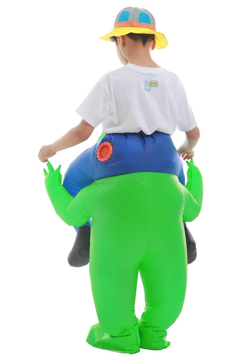 Double Couple Inflatable Alien Dinosaur Costume Halloween Blow up Costumes for Adult Kids - Image 4