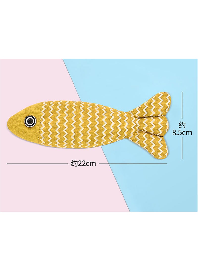 Pet Cat Catnip Toy Fish-Stimulating Cats' Scratch and Bite Resistance Through Odor