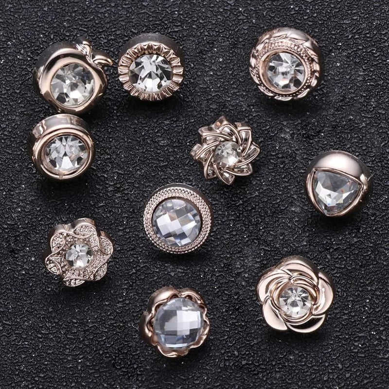 HEAVY DRIVER ® 20pcs Brooch Pins for Women - Cover Up Button Pins Instant Button Jeans & Shirt Safety Brooch Enamel Modesty Pins Pearl Brooch Buttons for DIY Clothing Dress Coat - Image 5