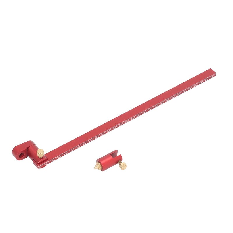 Aluminum Alloy Woodworking Circle Ruler 300mm With Brass Knob For Accurate Marking - Image 2