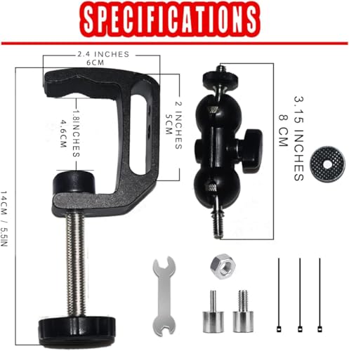 2-Be-Best Mini Projector Mount, Articulating Clamp Mount, 360 Flexible, Compatible with Projector, Camera, LED Light, 1 Year Warranty - Image 3