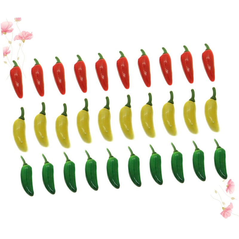 60 Pcs Mini Simulation Peppers Vegetables Educational Toy Random Colors Lightweight Portable - Image 5