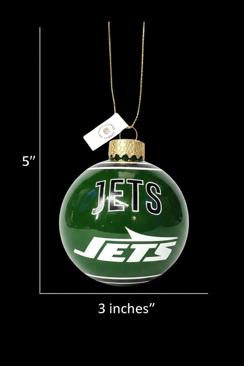 FOCO NFL Glass Ball Ornament - Limited Edition Christmas Ball Ornament - Show Your Team Spirit with Officially Licensed Fan Gear (New York Jets) - Image 4