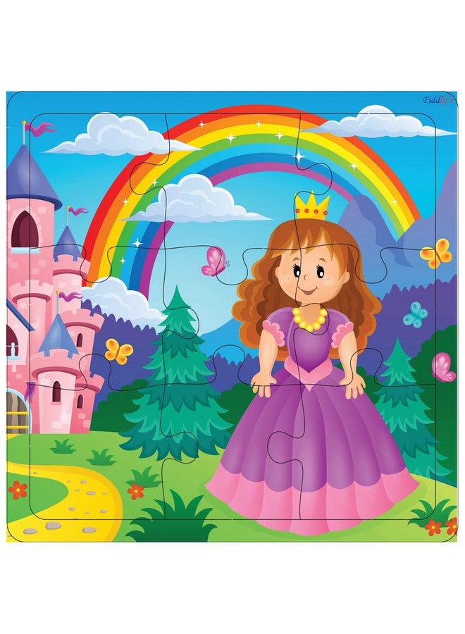 Fiddlys Wood Jigsaw Puzzles For Kids & Children -9 Pieces Age 3+ (Unicorn & Princess - Pack Of 4) - Image 5