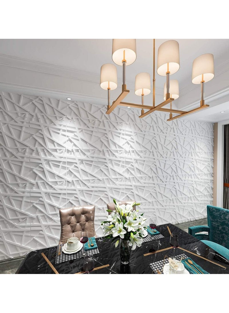 AUTOYSUR Decorative 3D Wall Panels in Diamond Design, 3D Wall Panels, PVC 3D Wall Panel Diamond, 3D Textured Wall Panels, for Interior Wall Decor, 50 * 50cm Matt White (12 Pack) (White) - Image 5