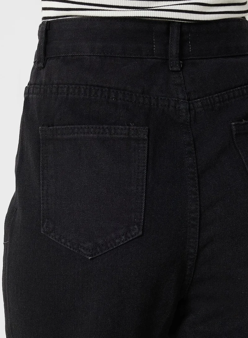 Ginger Distressed Wide Fit Jeans