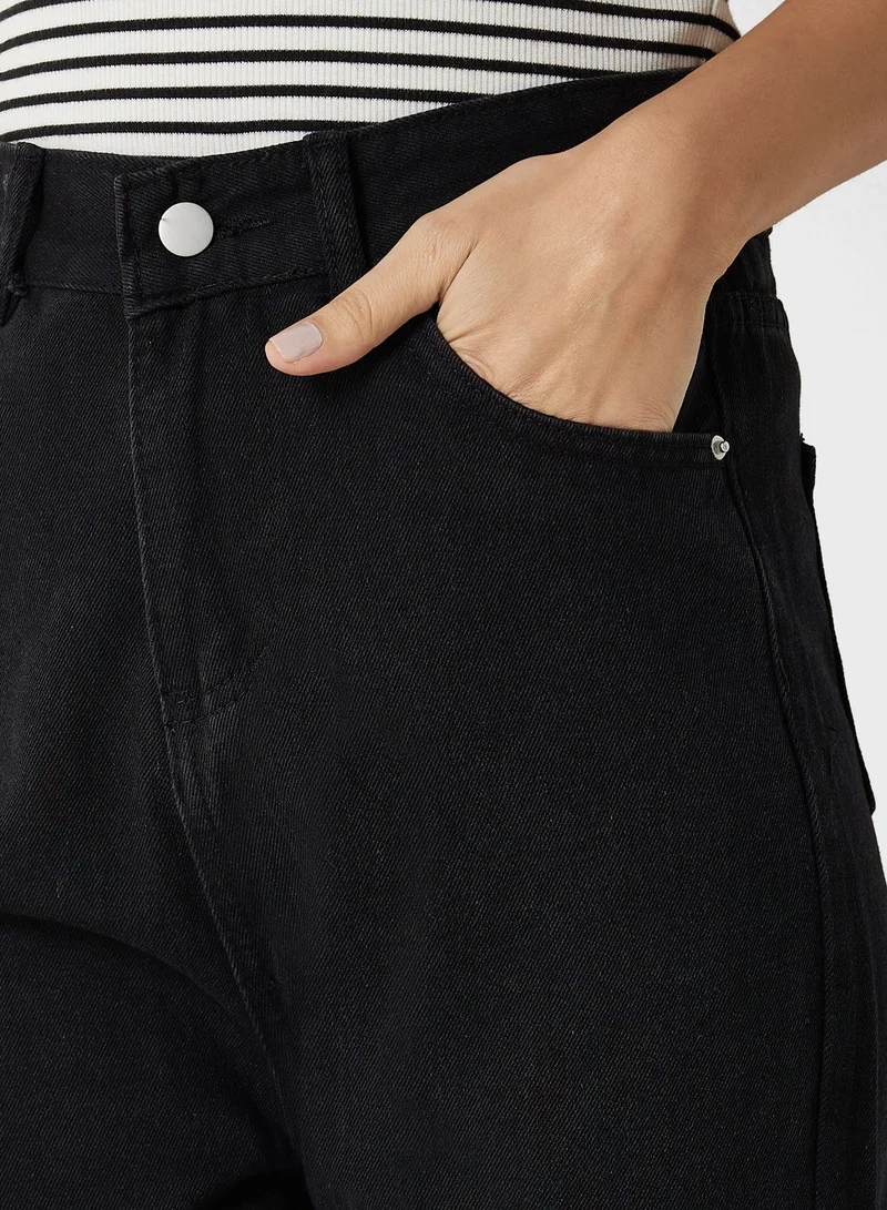 Ginger Distressed Wide Fit Jeans