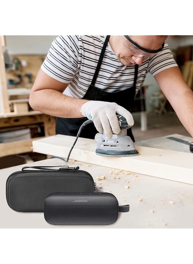 Procases Carrying Case For Bose Soundlink Flex Portable Wireless Speaker Travel Storage Case With Mesh Pockets For Soundlink Flex Speaker And Accessories Black - Image 2