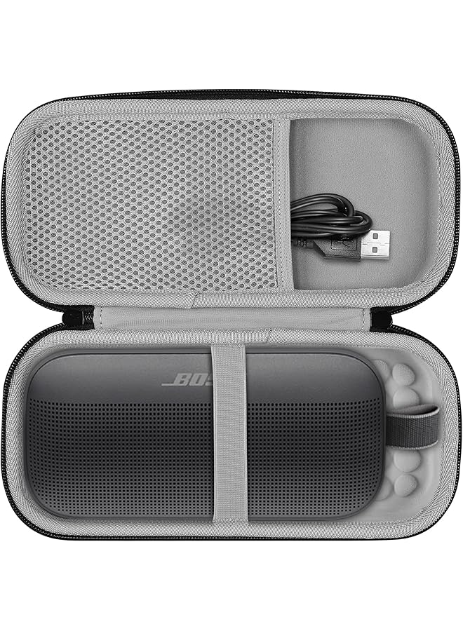 Procases Carrying Case For Bose Soundlink Flex Portable Wireless Speaker Travel Storage Case With Mesh Pockets For Soundlink Flex Speaker And Accessories Black - Image 1