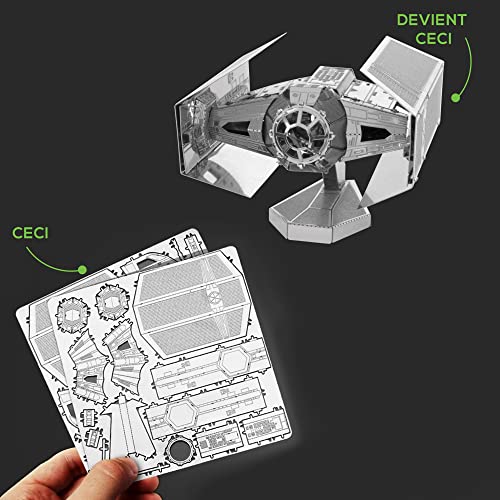 Fascinations Metal Earth Star Wars OT Darth Vader's Tie Fighter 3D Metal Model Kit - Image 4
