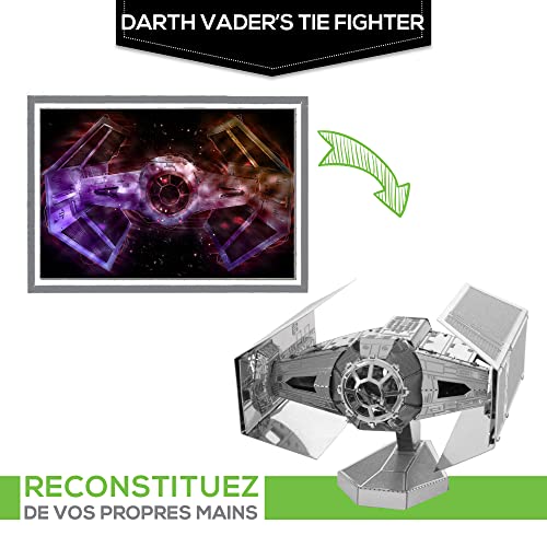 Fascinations Metal Earth Star Wars OT Darth Vader's Tie Fighter 3D Metal Model Kit - Image 2