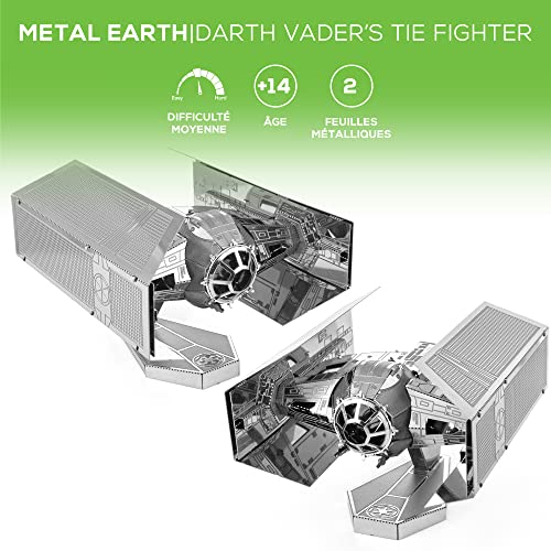 Fascinations Metal Earth Star Wars OT Darth Vader's Tie Fighter 3D Metal Model Kit - Image 5