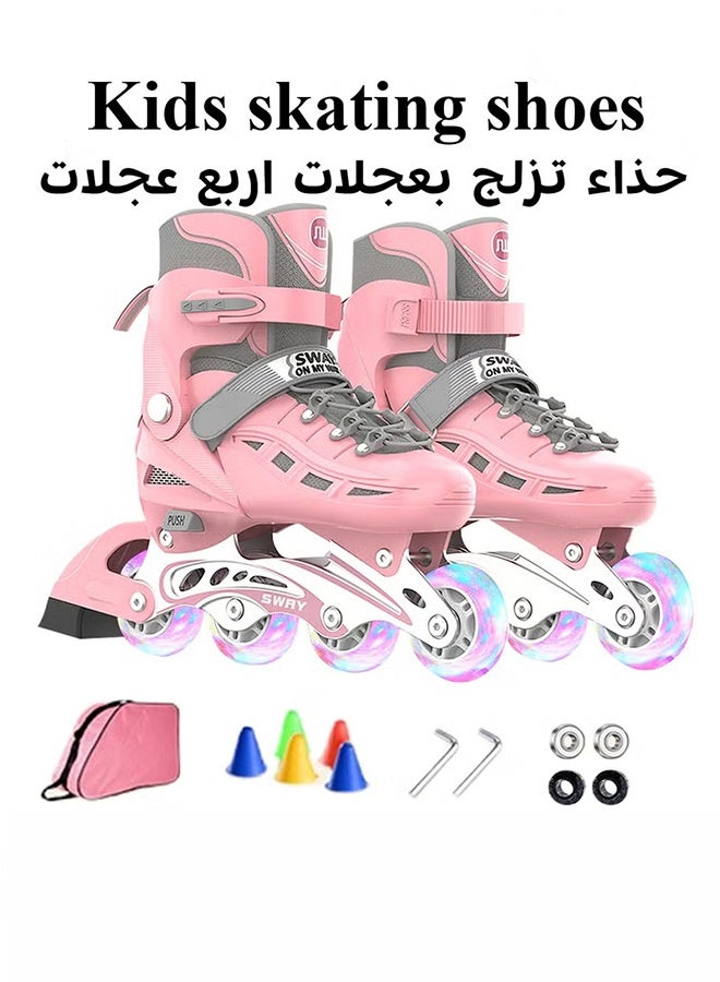 أس واي أحذية تزلج للأطفال مع 8 عجلات مضيئة، أحذية تزلج لامعة وممتعة للبنين والبنات، أحذية تزلج مضيئة للرياضة في الهواء الطلق - Image 1