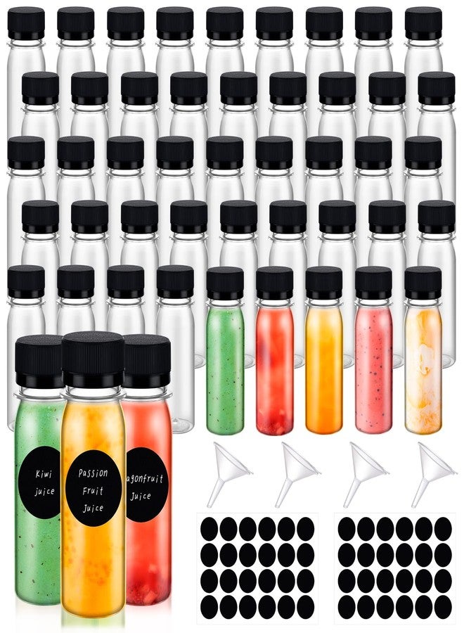 tchrules 48 Pcs 2oz Plastic Ginger Shots Bottles, Juice Shot Bottles with Caps for Ginger, Vanilla Extract, Cinnamon, Honey, Cayenne, Wellness Shot, Hot Sauce (48pcs, 2oz) - Image 1