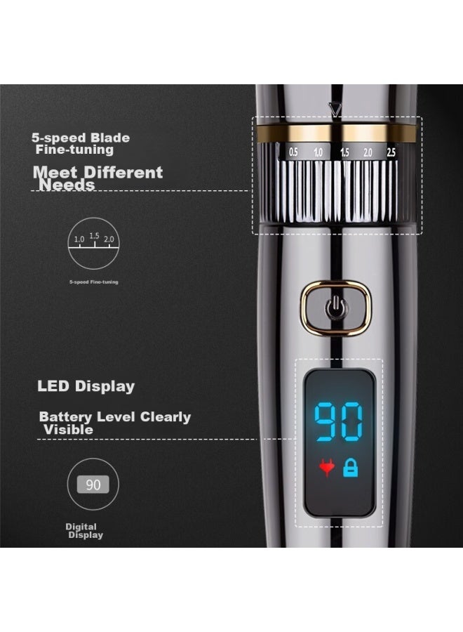 Riwa Hair Clipper, Fully Washable, Professional Adult Haircut Tool, Self-haircut Device, Electric Trimmer, Barbershop Hair Clipper, Home Haircutting Kit Re-6501 - Image 5