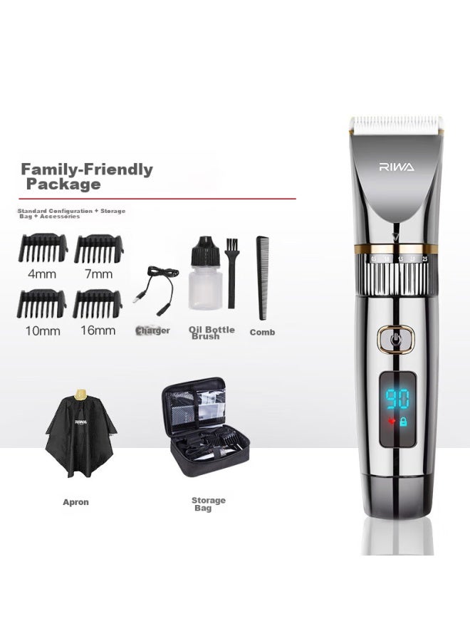 Riwa Hair Clipper, Fully Washable, Professional Adult Haircut Tool, Self-haircut Device, Electric Trimmer, Barbershop Hair Clipper, Home Haircutting Kit Re-6501 - Image 1
