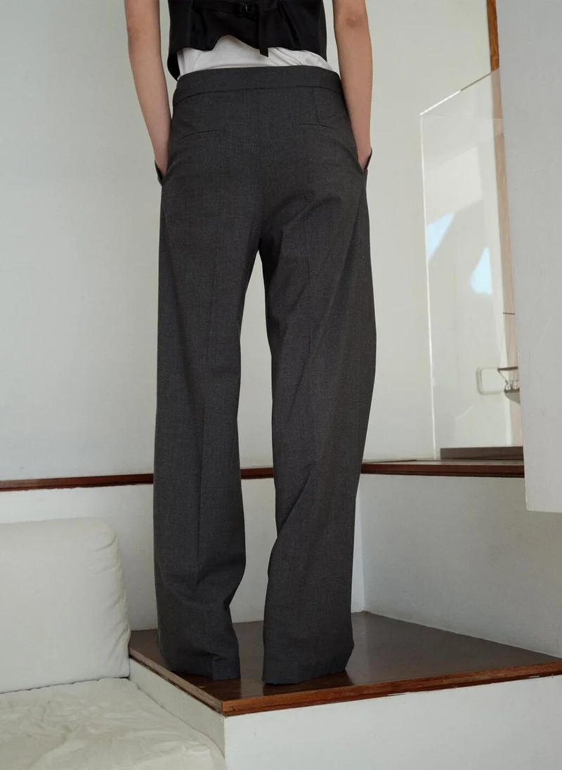 مانجو Straight-Fit Suit Trousers