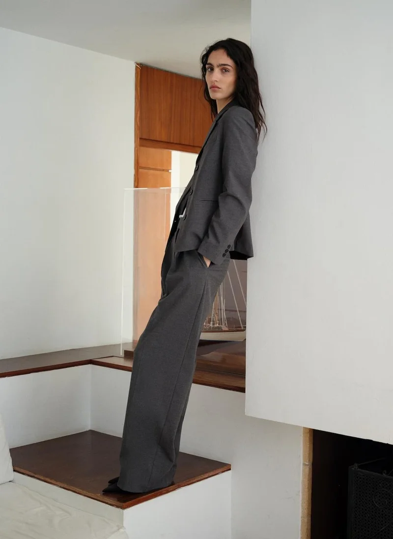 MANGO Straight-Fit Suit Trousers