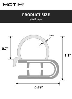 Car Door Rubber Seal Strip Trim Seal with Side Bulb, 20FT/6M, Auto Door Universal Soundproofing Weatherstrip for Cars, Boats, RVs, Trucks, and Home Applications - pzsku/Z815BC34A75B3BED6B30AZ/45/_/1737621650/469fe47d-18cd-4e93-a8c7-b63eeb071adf