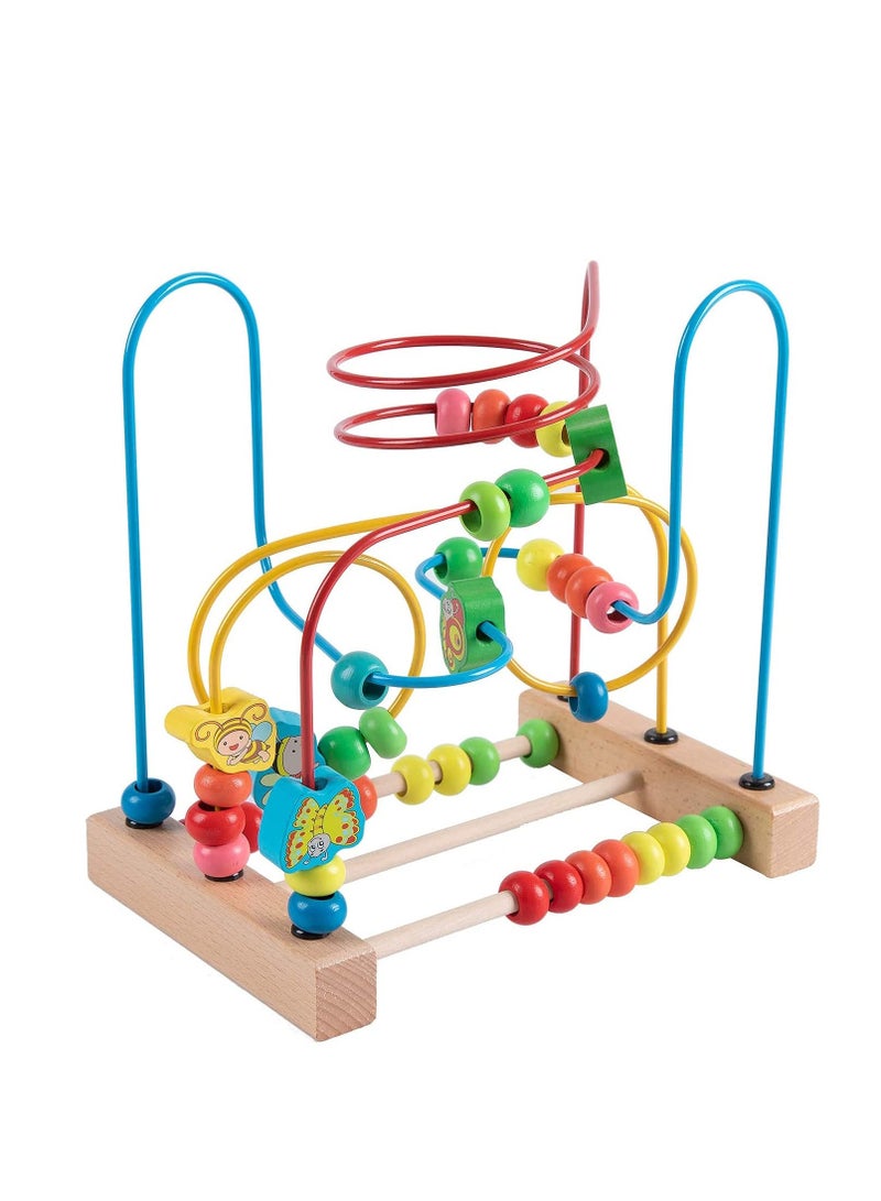 Factory Price ألعاب متاهة الخرز الخشبية بسعر المصنع للأطفال، ألعاب تعليمية بالأبكوس، ألعاب تعليمية ونشاط مونتيسوري للأطفال - Image 1