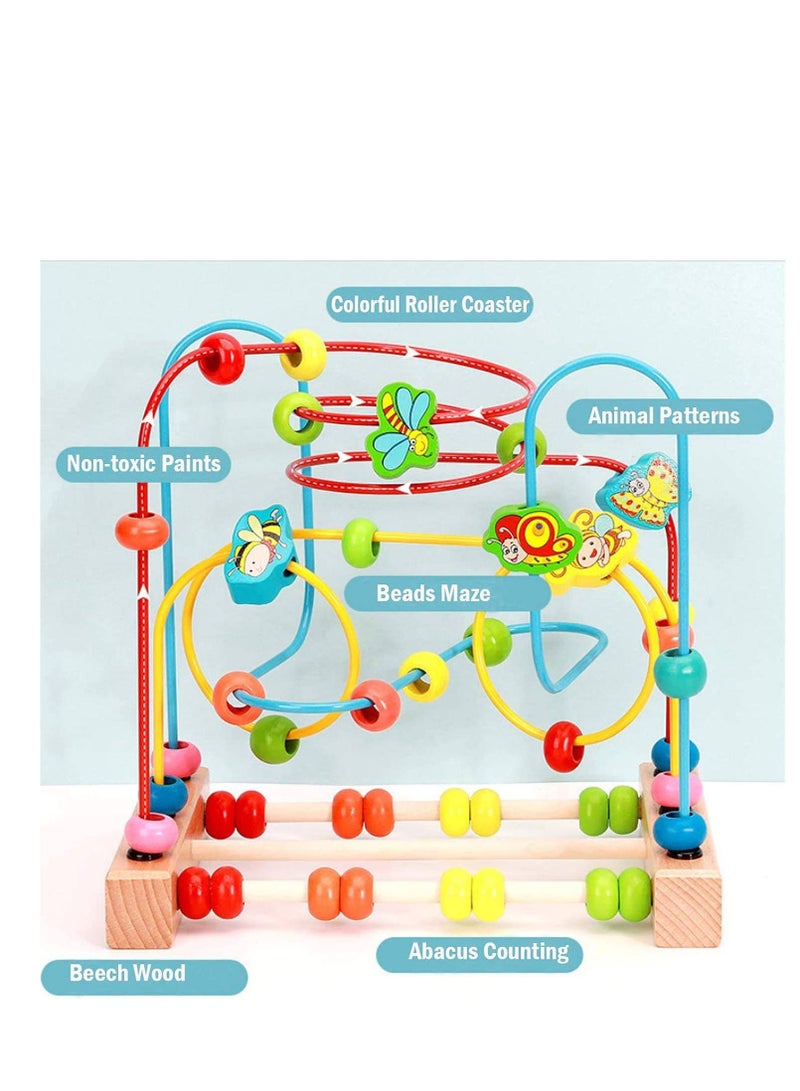 Factory Price ألعاب متاهة الخرز الخشبية بسعر المصنع للأطفال، ألعاب تعليمية بالأبكوس، ألعاب تعليمية ونشاط مونتيسوري للأطفال - Image 2