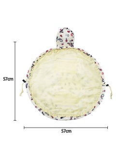 MARGOUN Makeup Bag Drawstring Travel Cosmetic Bag Round Magic Toiletry Beauty Kit Pouch Makeup Accessories Print  - Image 3