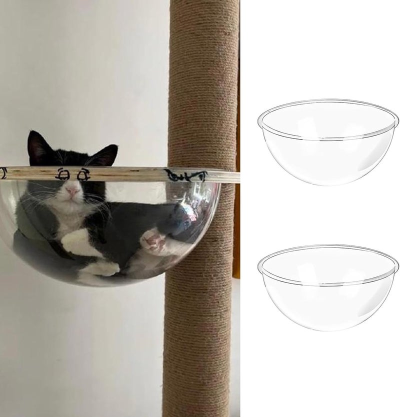 Comfort Tower Dome Lounging Cats Dome Cover Secure Suction Cup Soft Bed Easy to Store and Assemble Sturdy Acrylic Cats Perch - Image 3