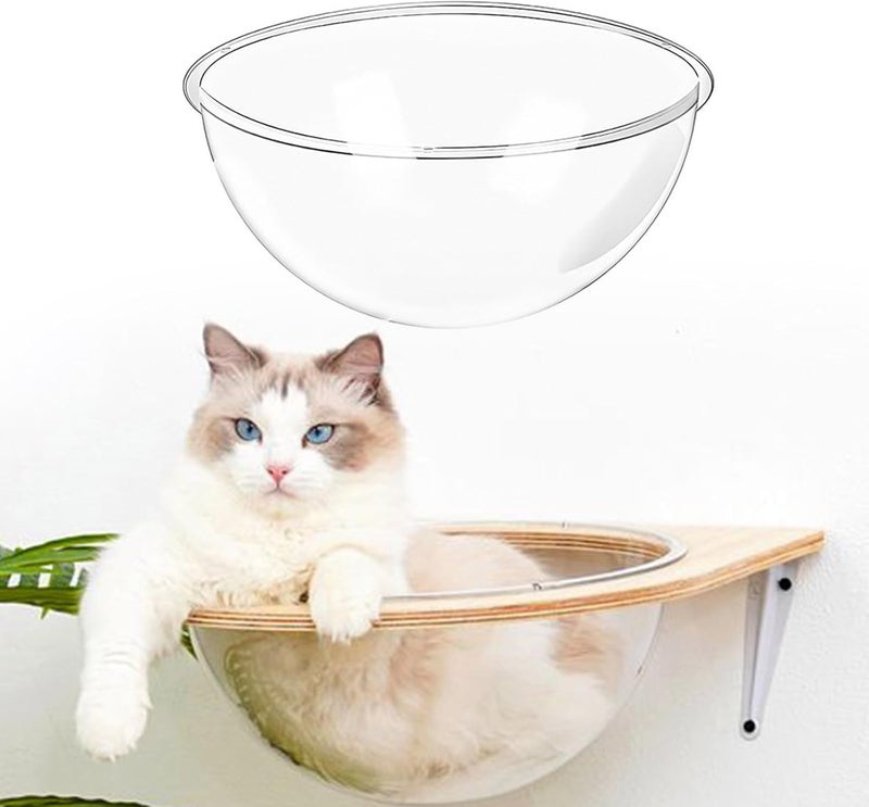 Comfort Tower Dome Lounging Cats Dome Cover Secure Suction Cup Soft Bed Easy to Store and Assemble Sturdy Acrylic Cats Perch - Image 2