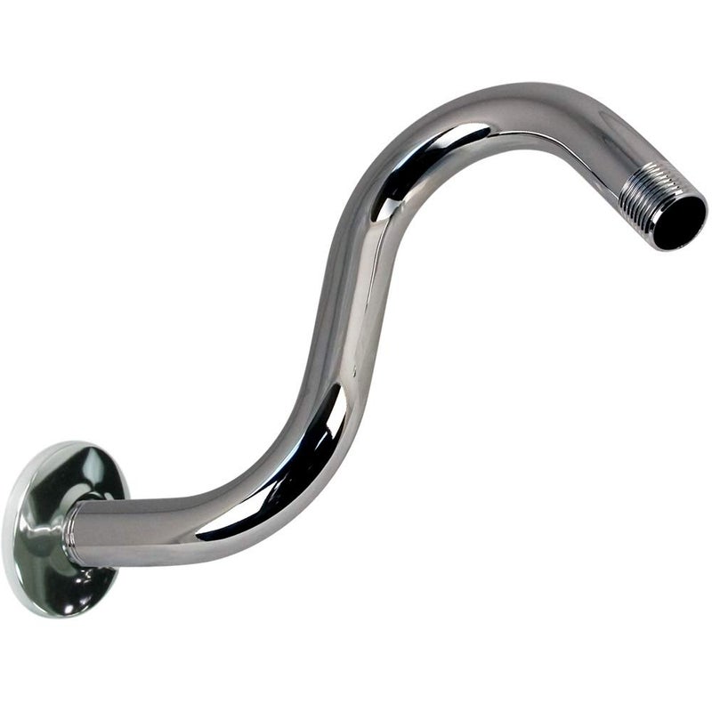 Jones Stephens Chrome Plated S-Shaped Shower Arm with 6" Rise and Flange - Image 5