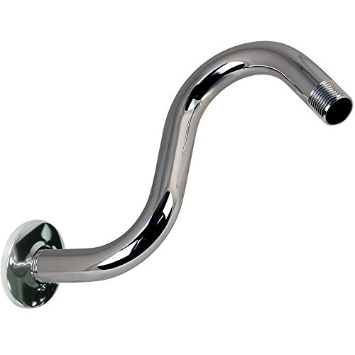Jones Stephens Chrome Plated S-Shaped Shower Arm with 6" Rise and Flange - Image 1