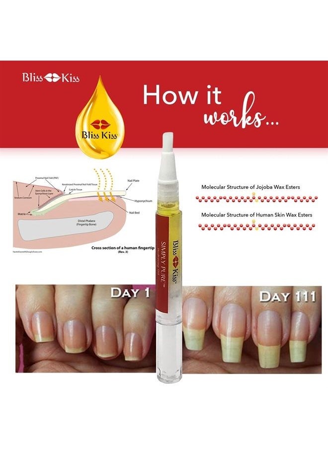 Bliss Kiss Nail Travel Manicure Kit - Great Gift Idea - Easy carry, to-go case to care for your nails, skin, and lips - Hydrating Nail and Cuticle Oil, Lotion Stick, Crystal Nail File, Lip Balm  - Image 4