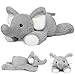 JellyMallow 5lbs 24 in Elephant Weighted Stuffed Animals Weighted Stuffed Animal Plushies Gifts for Kids and AdultsGrey - Image 4