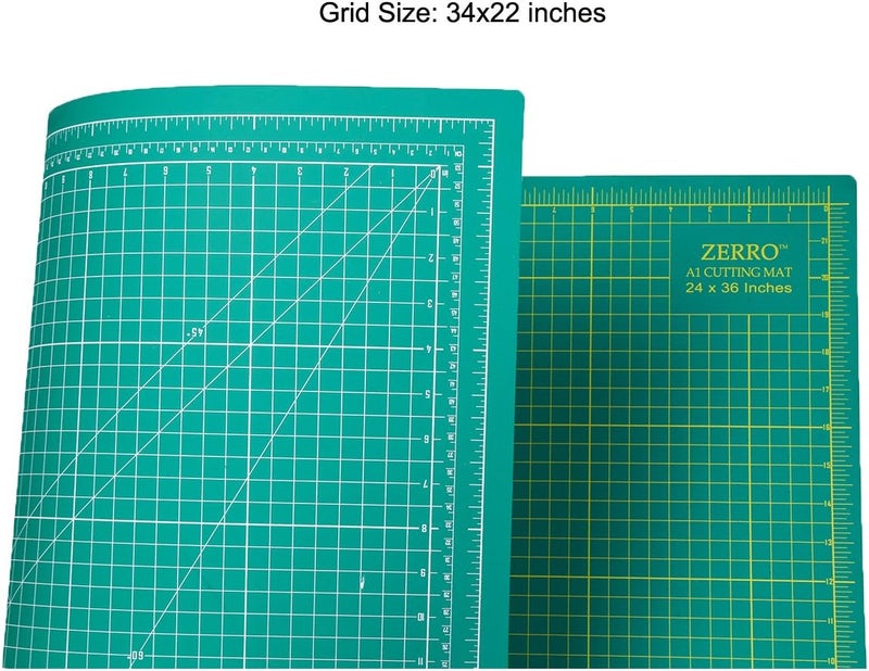 ZERRO Self Healing Cutting Mat 24" x 36", Professional Double Sided Durable Non-Slip Rotary Mat for Scrapbooking, Fabric, Quilting, Sewing-3mm Thick (A1) - Image 3