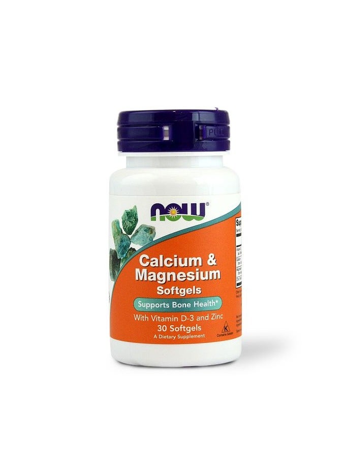 now Calcium And Magnesium 30 Softgels