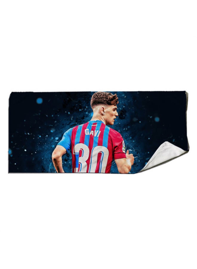 Football Messi Nane Malbeckham Paris Sports Fitness Running Towel Sweat Dry Hair Beach Bath Towel-Color:Standard-Pattern:Jilu 35*75cm Towel (pure White On The Back Without Pictures) - Image 5