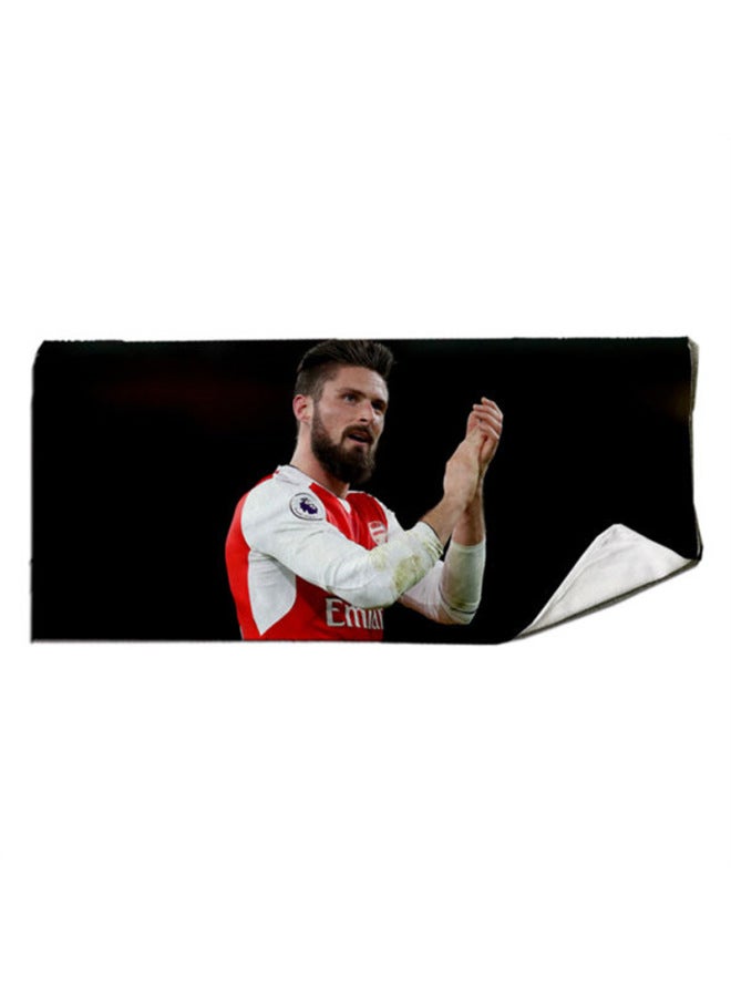 Football Messi Nane Malbeckham Paris Sports Fitness Running Towel Sweat Dry Hair Beach Bath Towel-Color:Standard-Pattern:Jilu 35*75cm Towel (pure White On The Back Without Pictures) - Image 1