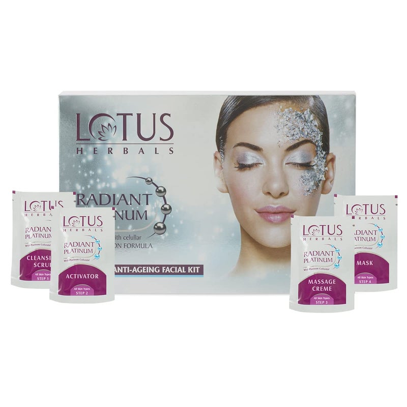 LOTUS HERBALS Lotus Herbals Lotus HerbalRADIANT PLATINUM AntiAgng FC KIT200 gm Box - Image 1