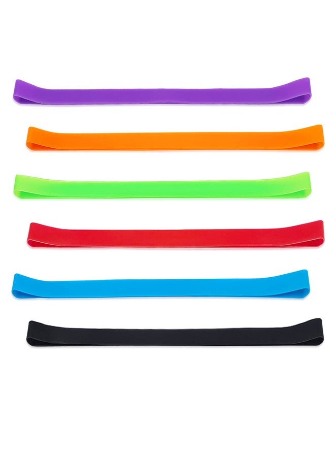Roucerlin 6 Pack Towel Bands for Beach Chair, Windproof Rubber Beach Towel Clips Bands, Stretchable Colorful Chair Silicone Holder for Swimming Pool Cruise (6 Color) - Image 1